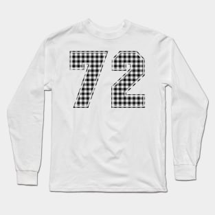 Plaid Number - 72 - Dark Long Sleeve T-Shirt